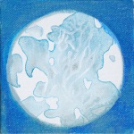 blue moon, july, bubble, water, underwater,new moon, full moon, painting, art, fantasy, mysterious art